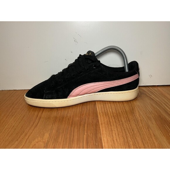 Puma Suede Shoes Womens Size 7.5 Black Pink Low Top Casual Sneakers 369725-11 - Picture 5 of 10